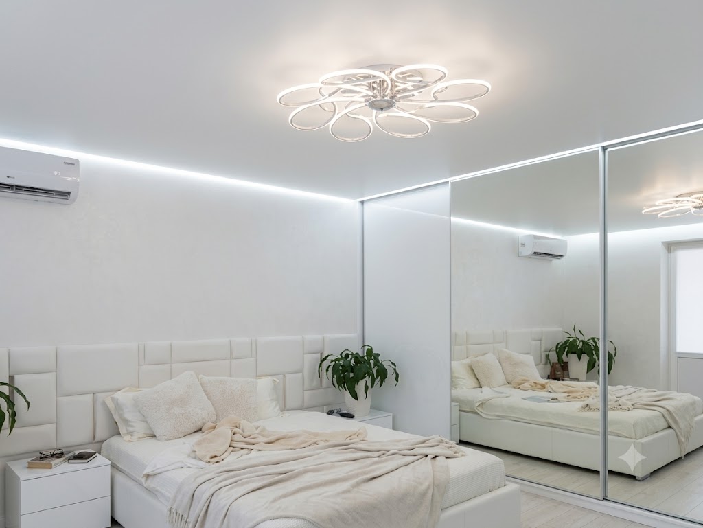 Плаващ опънат таван с LED подсветка